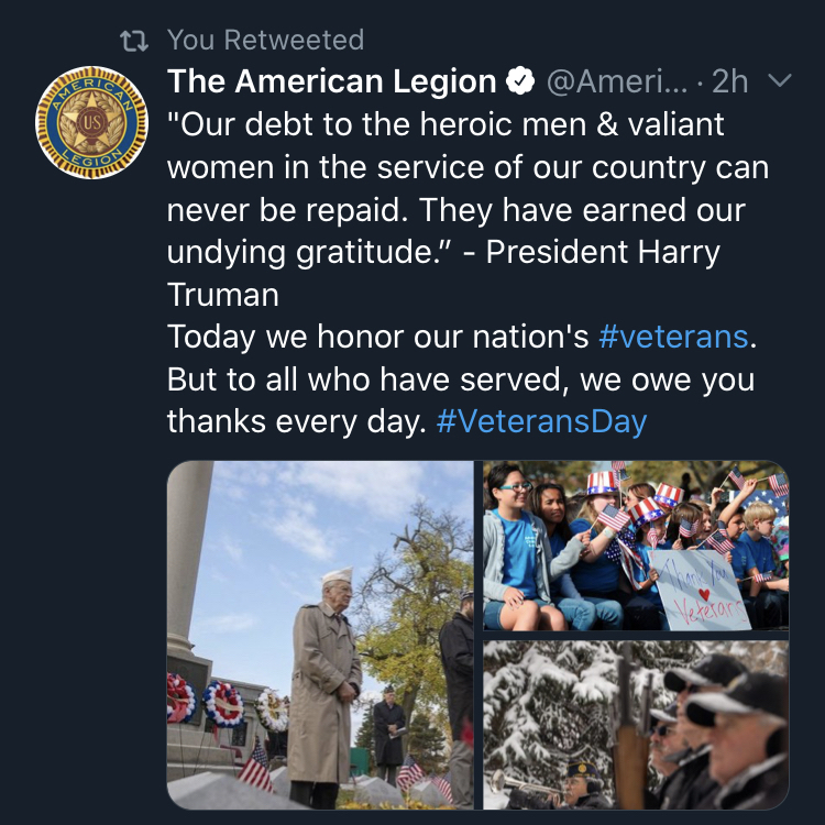 Thank you veterans!